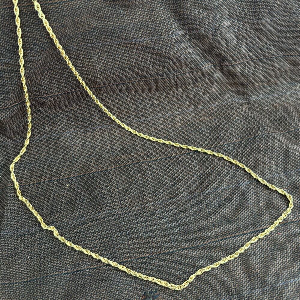 Milor 925 Italy Gold Bonded Sterling Silver Rope Chain Necklace 24" - Picture 2 of 9